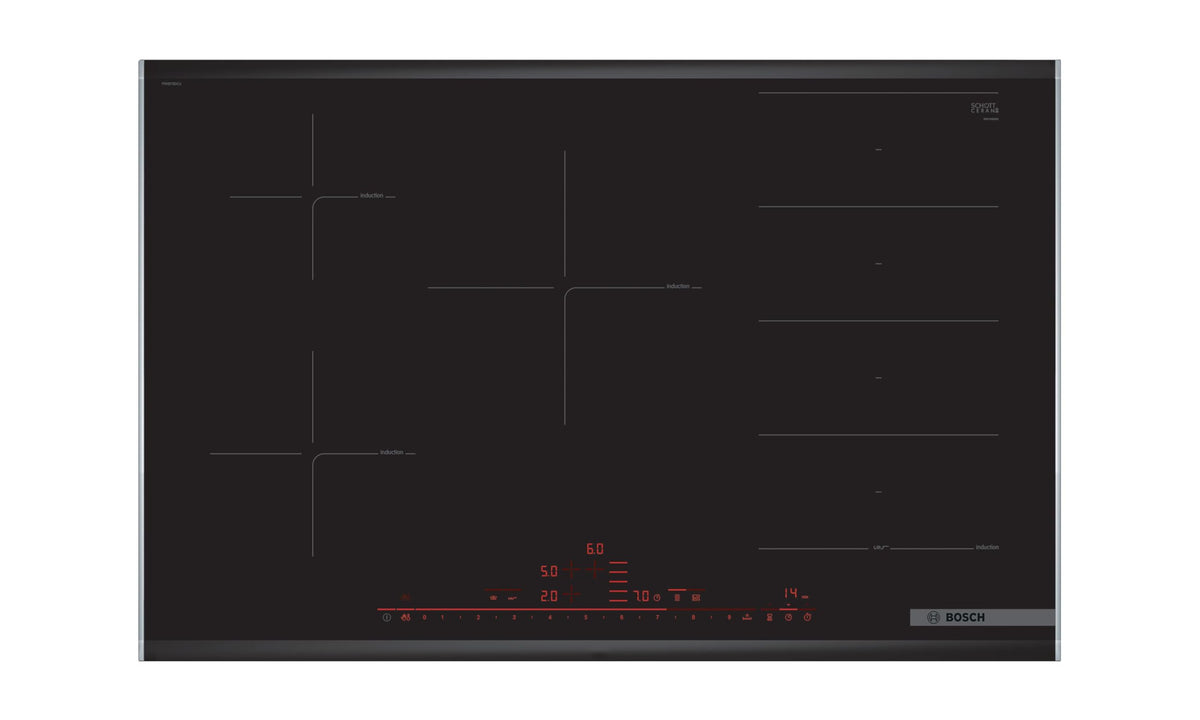 BOSCH Flex-Induktions-Kochfeld PXY875DC1E, 81,60 cm, schwarz