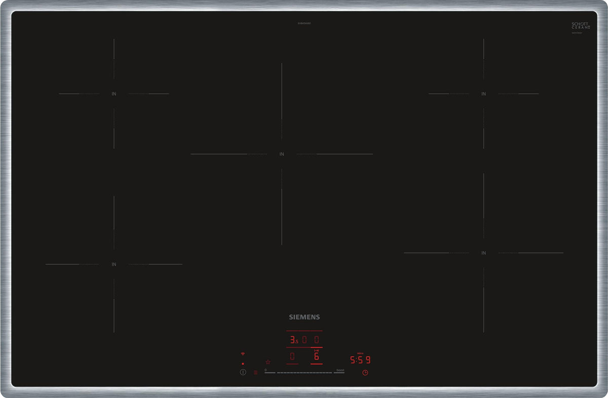 SIEMENS Induktions-Kochfeld EH845HVB1E iQ100, 80,2 cm, schw.