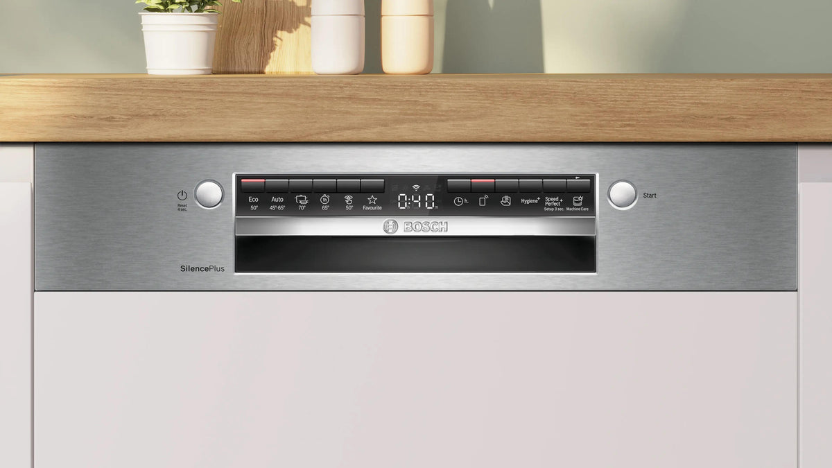 BOSCH teilintegr. Geschirrspüler Serie 4 SMI4EVS09E, 59,8 cm, edelstahl