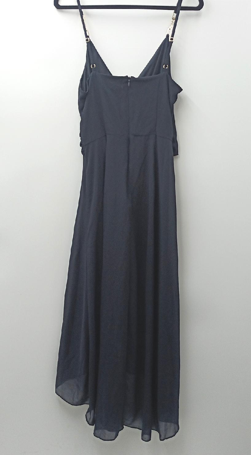Morgan Kleid Damenmode Marine Mittellanges Kleid Schmale Träger Bequem Elegant Sommer