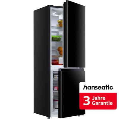 HANSEATIC Kühl-/Gefrierkombi HKGK14349BB, 143 cm, schwarz