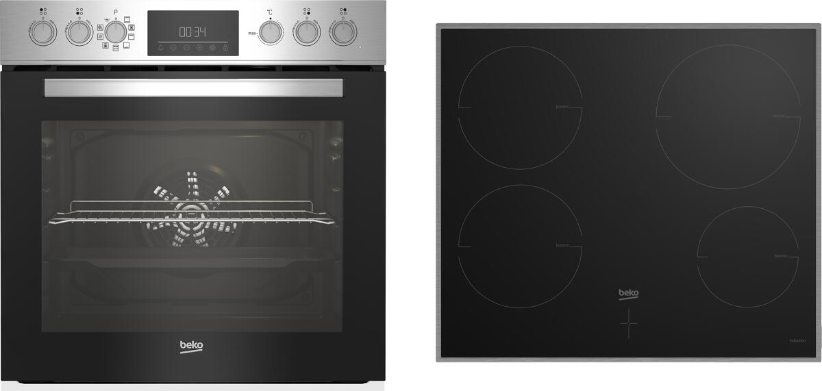 BEKO Induktions Herd-Set BBUE1134T0XMP, 59,4 cm, schwarz