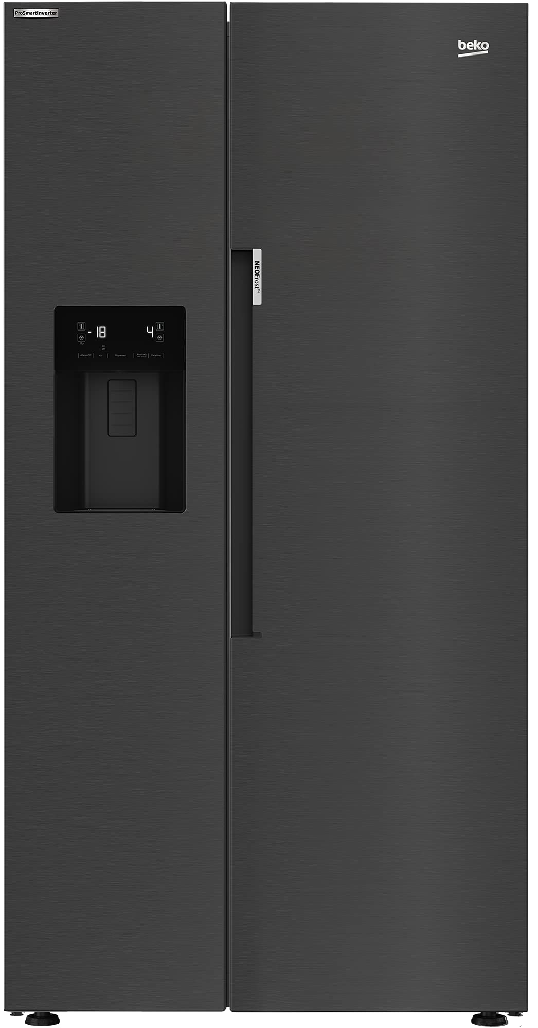 BEKO Side-by-Side GN162341XBRN, 179 cm, schwarz