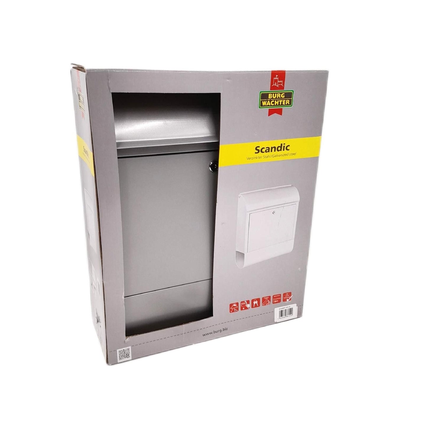 Burg-Wächter Briefkasten-Set Scandic (L x B x H: 125 x 380 x 460 mm, Verzinktes