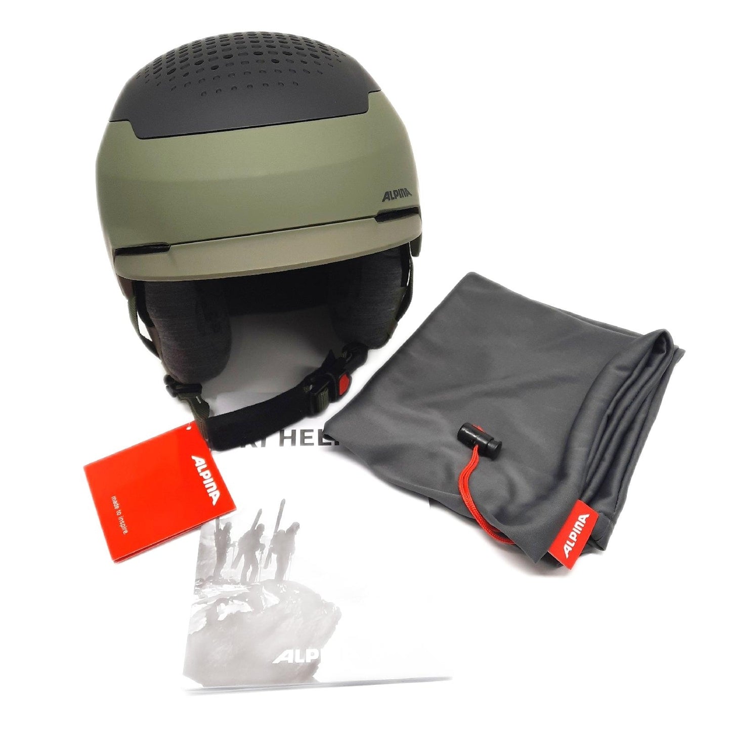 Alpina Unisex-Erwachsene GEMS Skihelm Olive Black matt 55 59 wärmender Nackenschutz Schutz helles Design