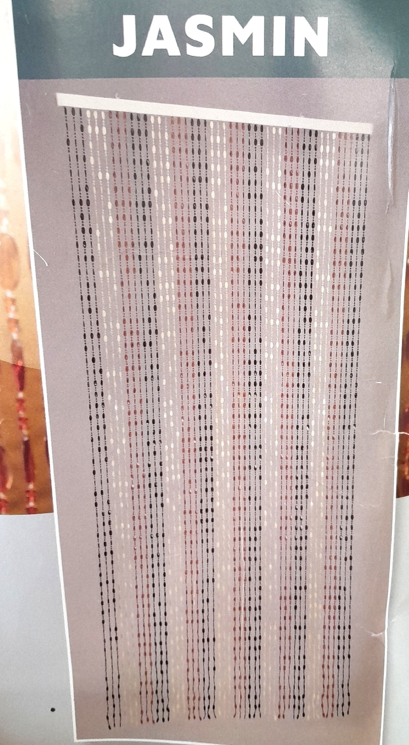 Conacord Perlenvorhang Fensterdekoration Gardine Jasmin Schwarz Weiß Rot 90 x 200 cm stilvoll modern