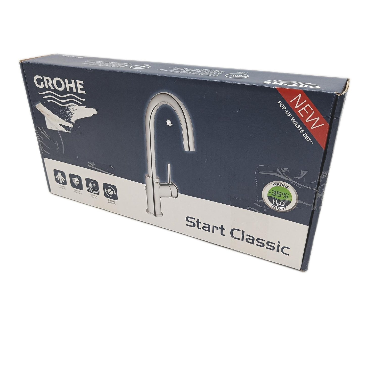 Grohe Waschtischarmatur Badarmaturen Start Classic L Size Chrom Glänzend Design