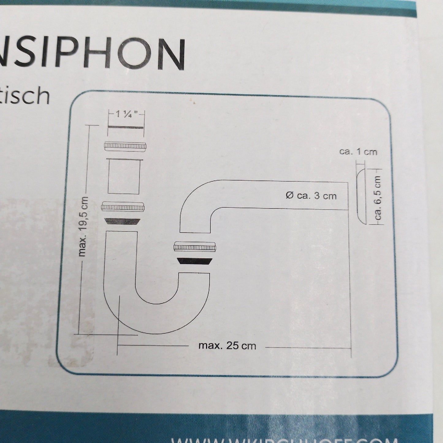 Admiral Waschtisch-Siphon (1¼", Verchromt)