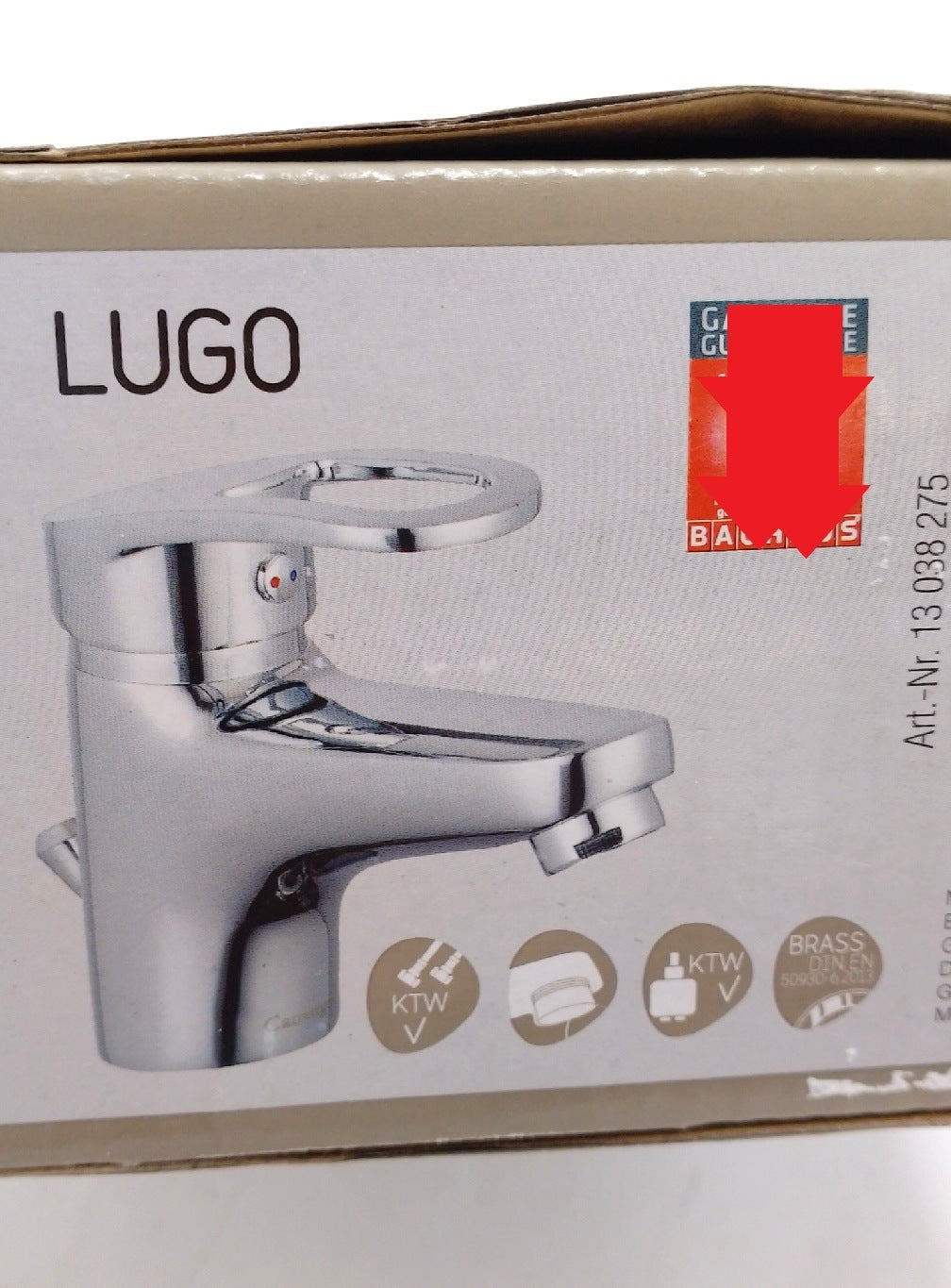 Camargue Waschtischarmatur Badarmaturen Lugo Chrom Glänzend Designklassiker Badezimmer