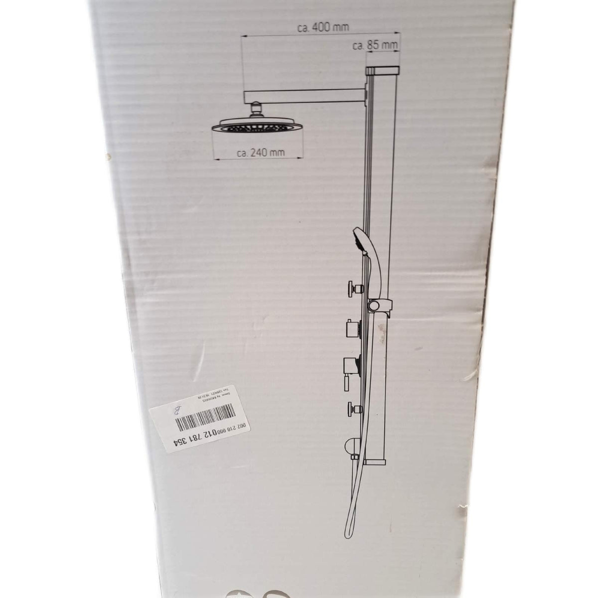 Camargue Duschpaneel Badezimmer Texel 20 Höhe 120 cm Einhebelm