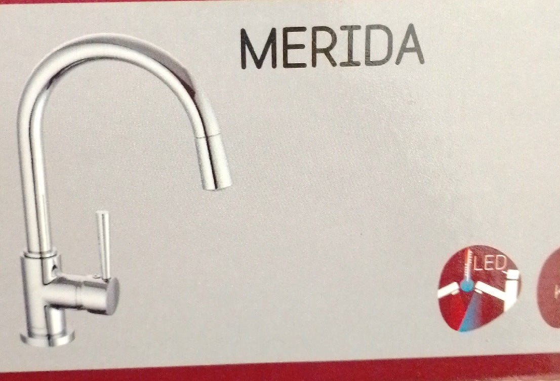 Camargue Spültischarmatur Küchenarmaturen Merida LED Farbwechsel Chrom Glänzend Design