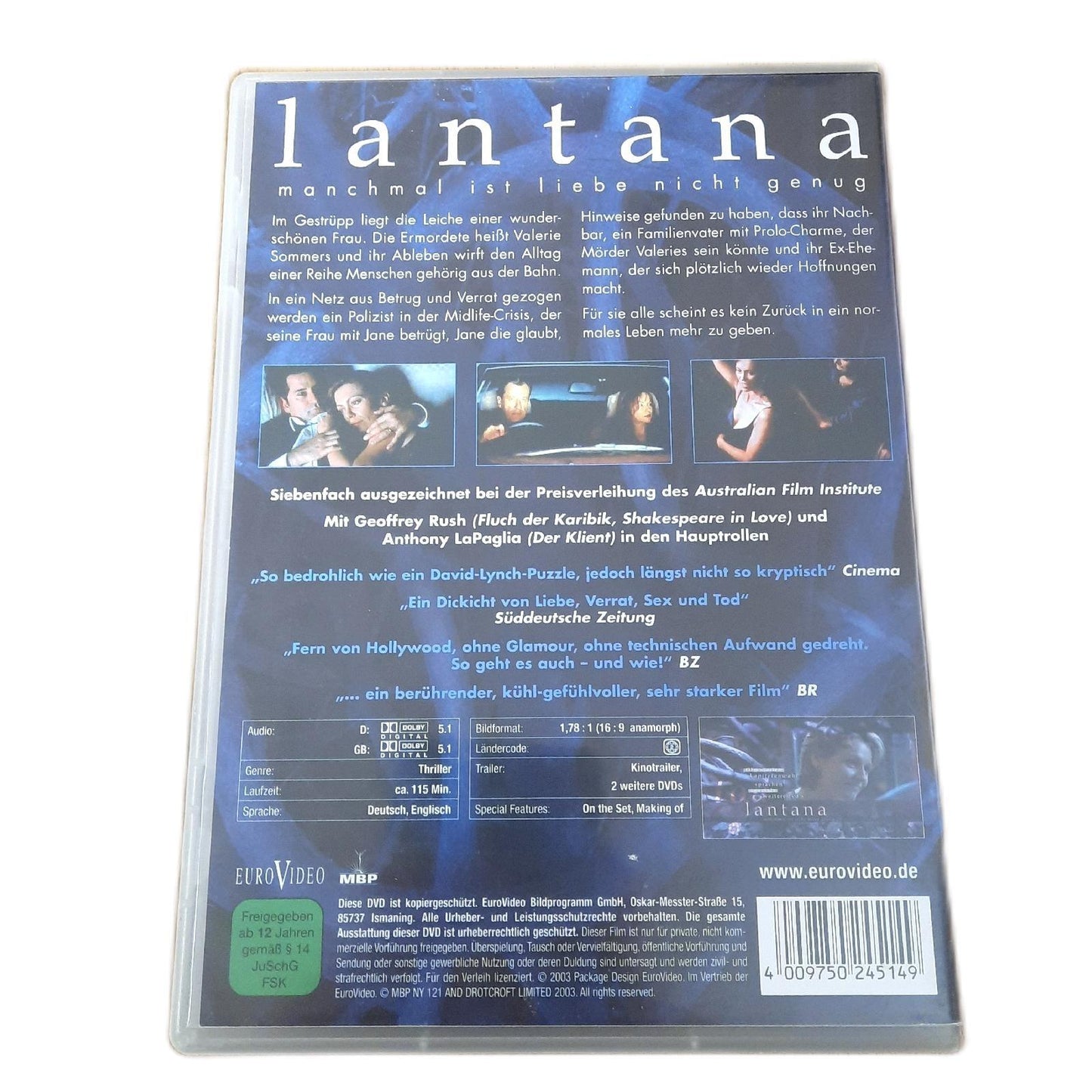 Lantana- Manchmal ist Liebe nicht genug, Geoffray Rush, Deutsch, FSK 12