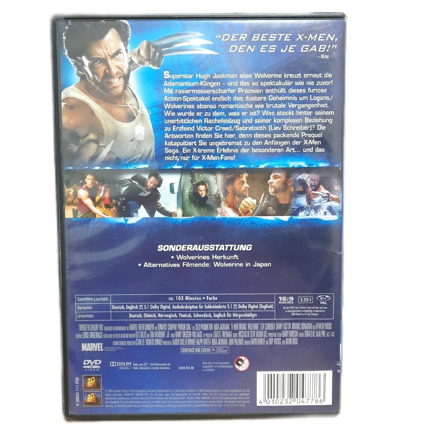 X-Men Origins: Wolverine Extended Version DVD Wie alles begann Deutsch