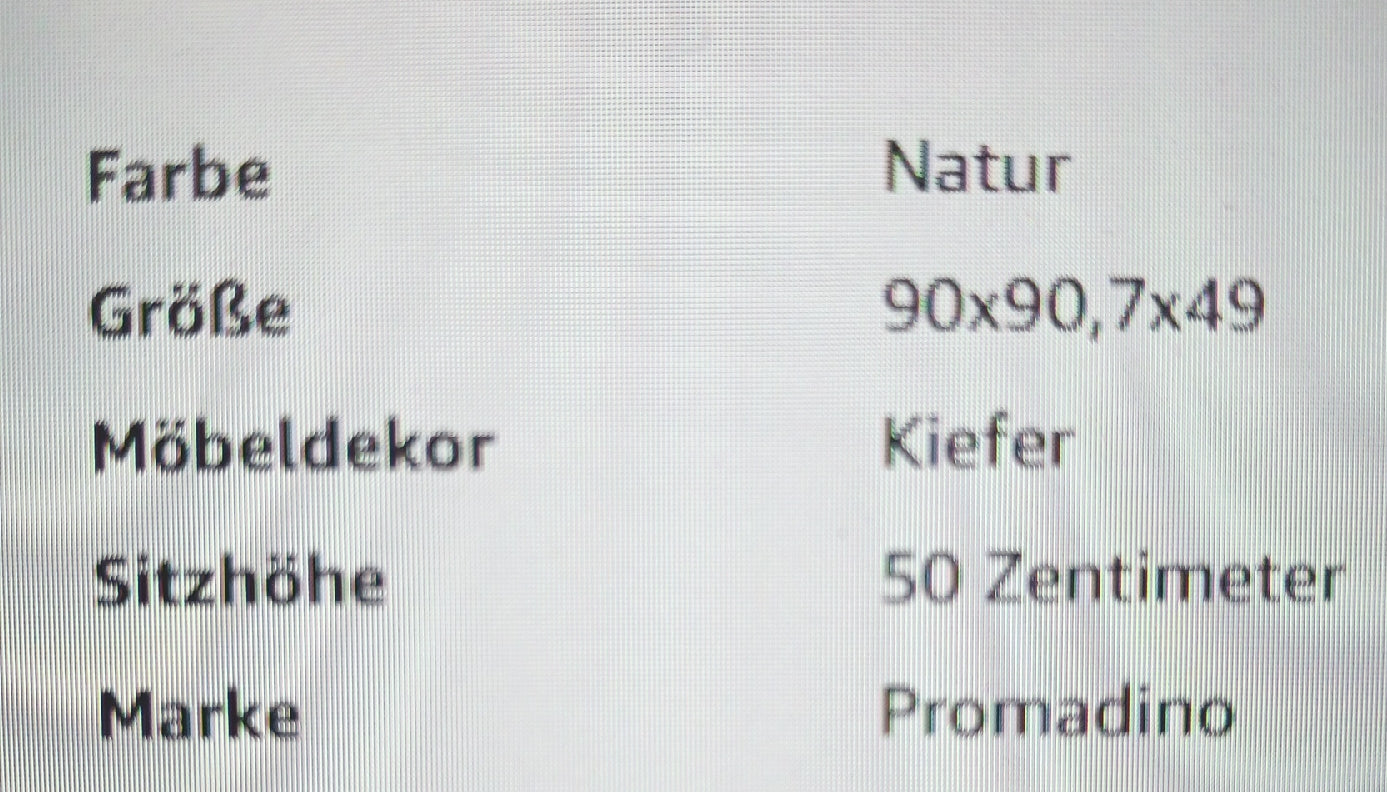Promadino Kinder Picknicktisch Gartenmöbel 90 x 90 x 49 Kiefer Natur Outdoor Spaß