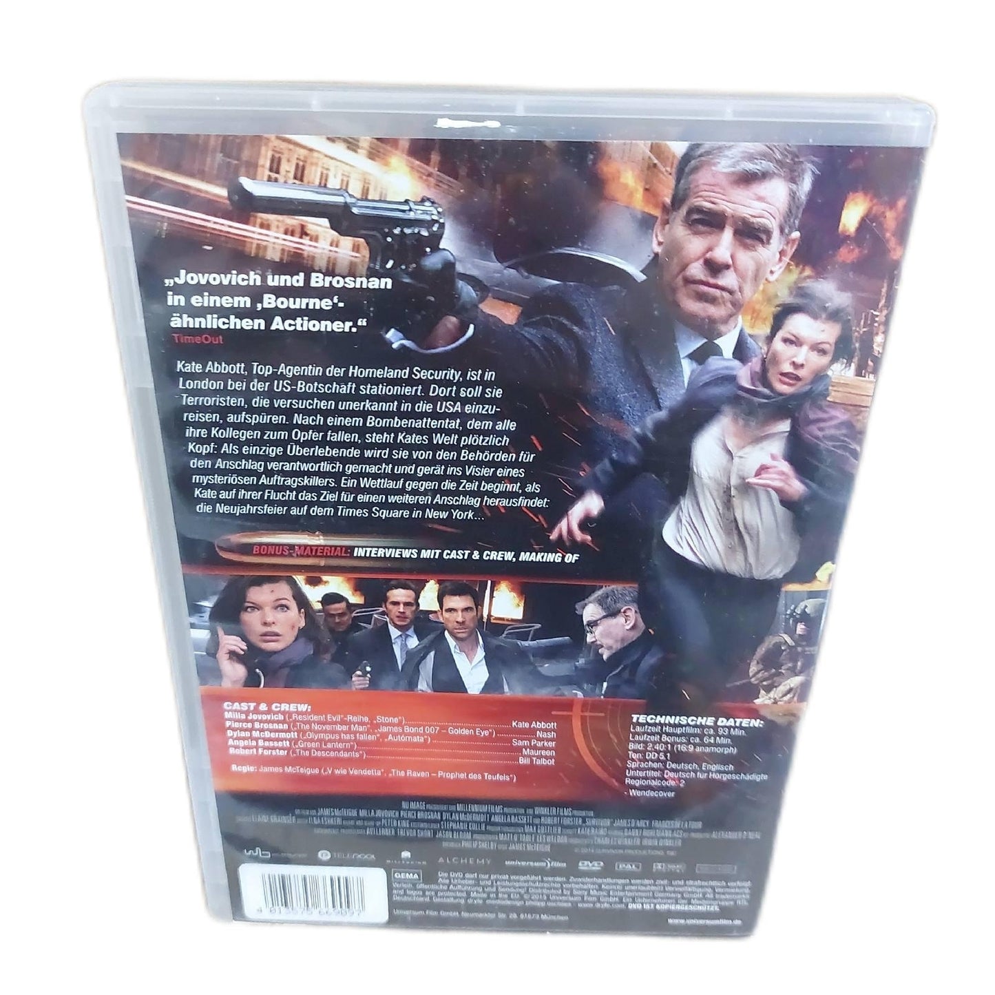 Survivor DVD Action Milla Jovovich Pierce Brosnan Movie Film