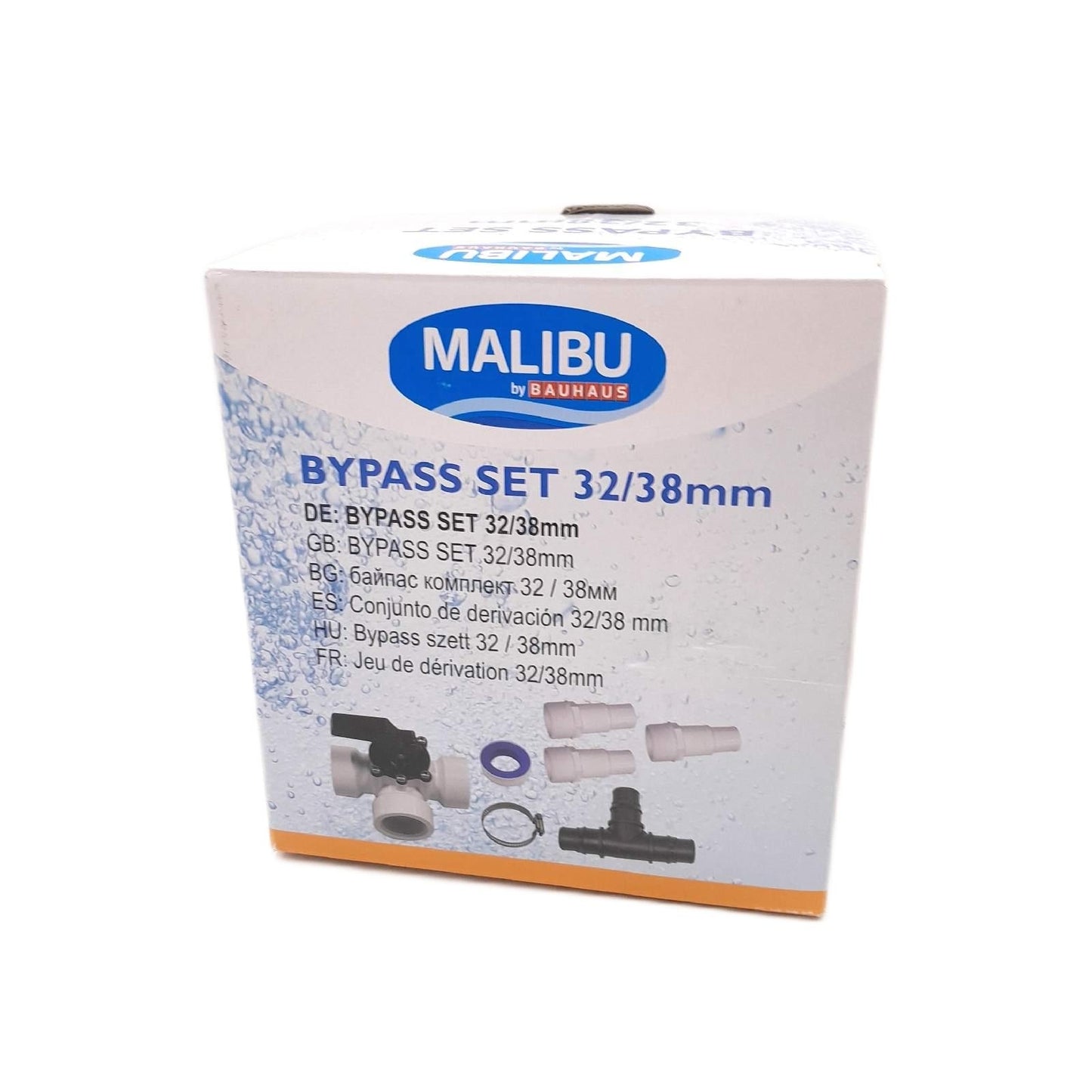 Malibu Bypass Set Abflussrohr Sanitär 32 38 mm Anschluss Flexibel Installation