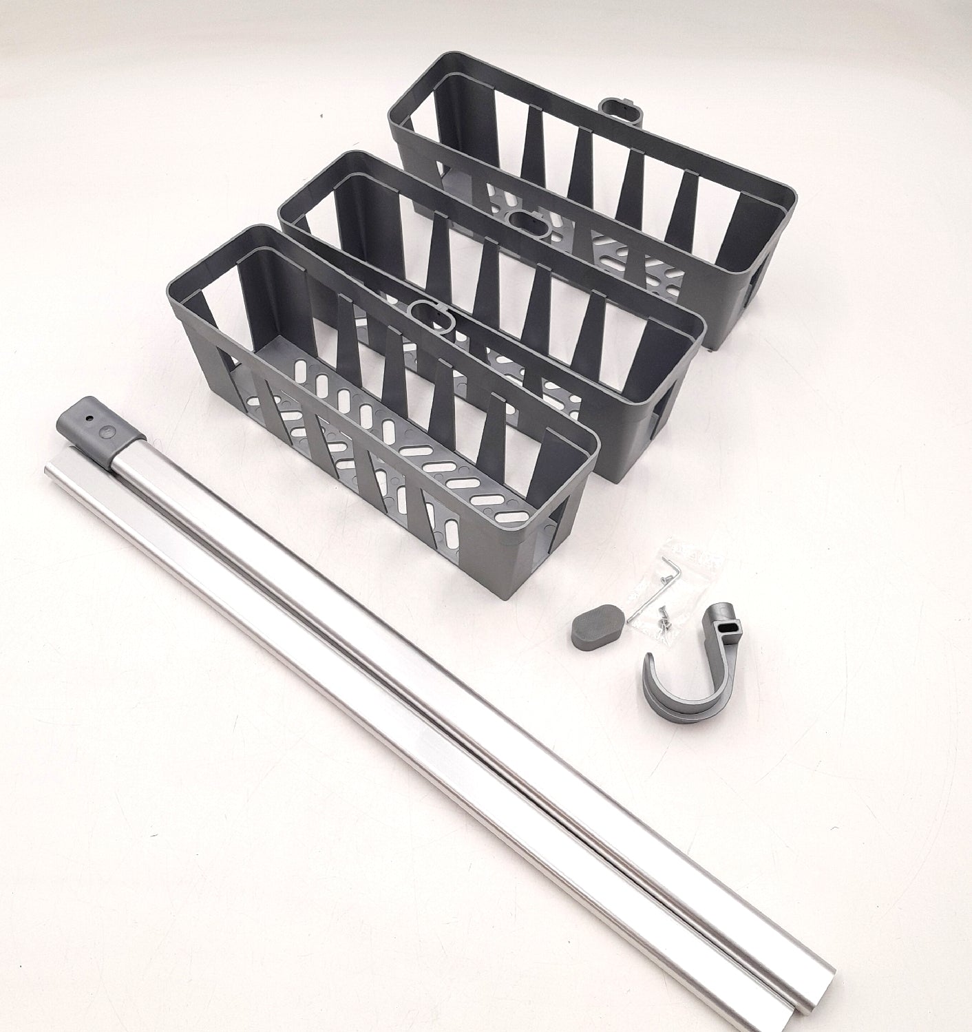 Ruco Duschkorb Profi (L x B x H: 30 x 15 x 105 cm, Silber, Aluminium)