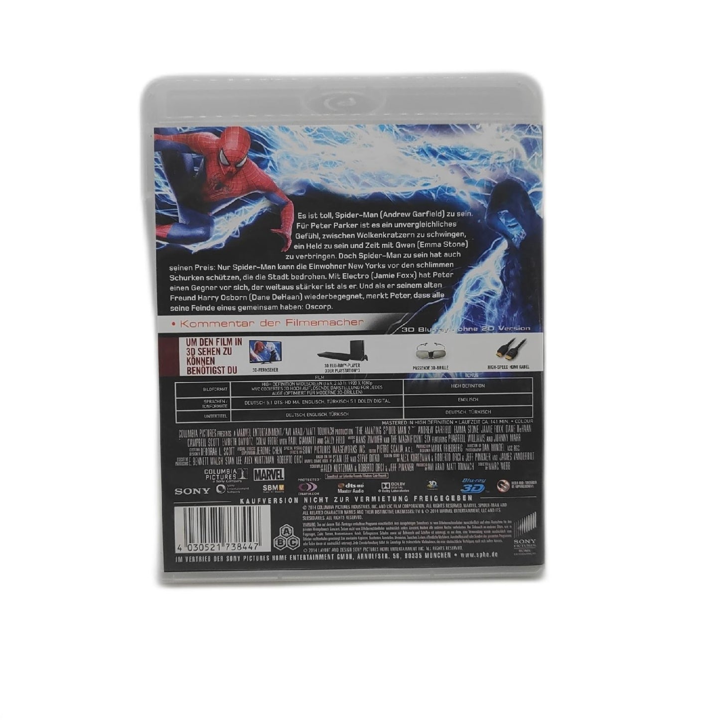 The Amazing Spider-Man 2 - Rise of Electro (reine 3D) Bluray