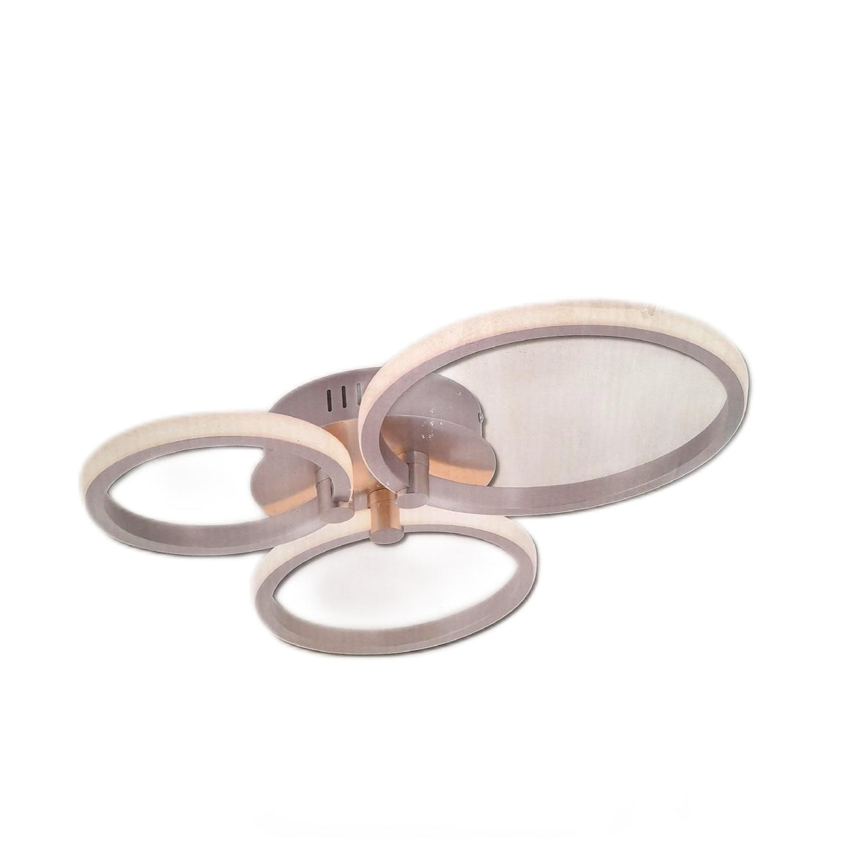 LeuchtenDirekt LED Deckenleuchte Johanna Silber warmweiß 18 Watt Ringe Design