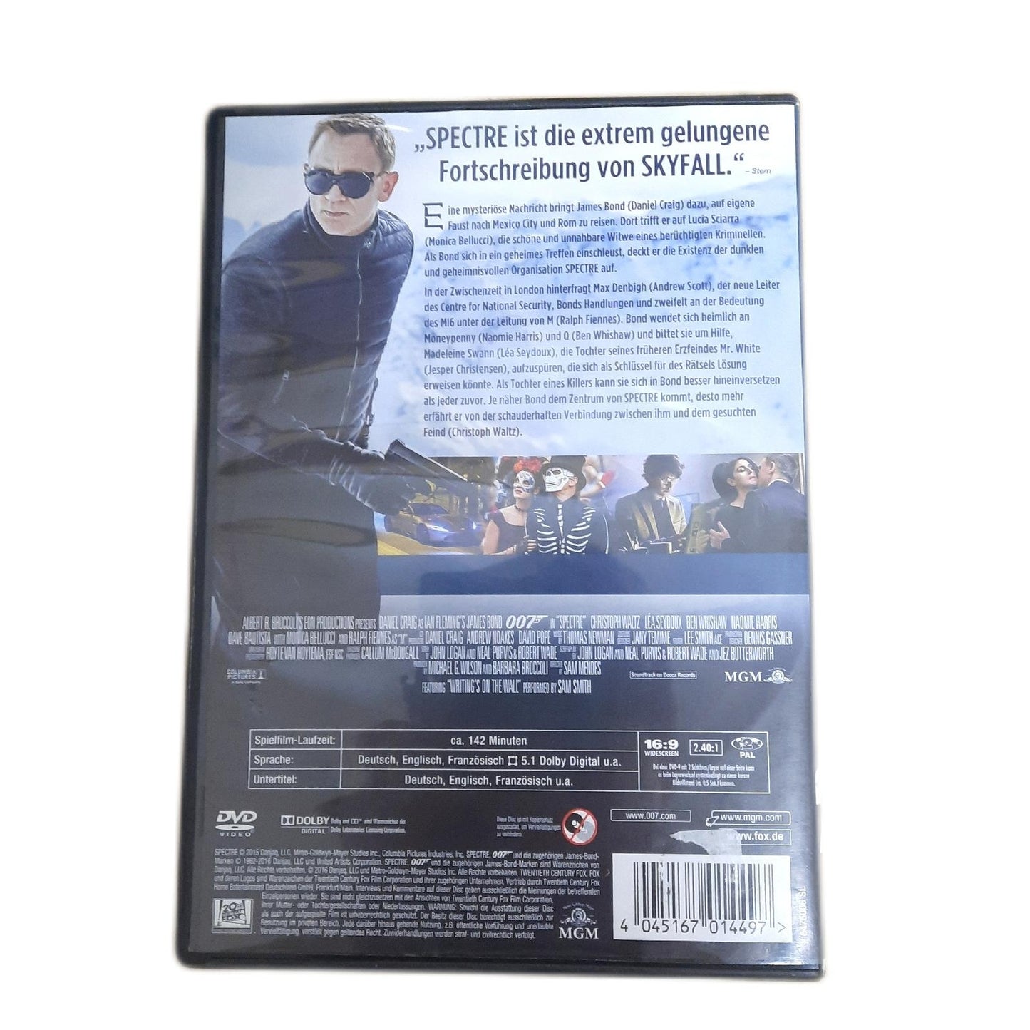 James Bond 007 SPECTRE DVD, Deutsch, FSK 16, Daniel Craig, Ralph Fiennes