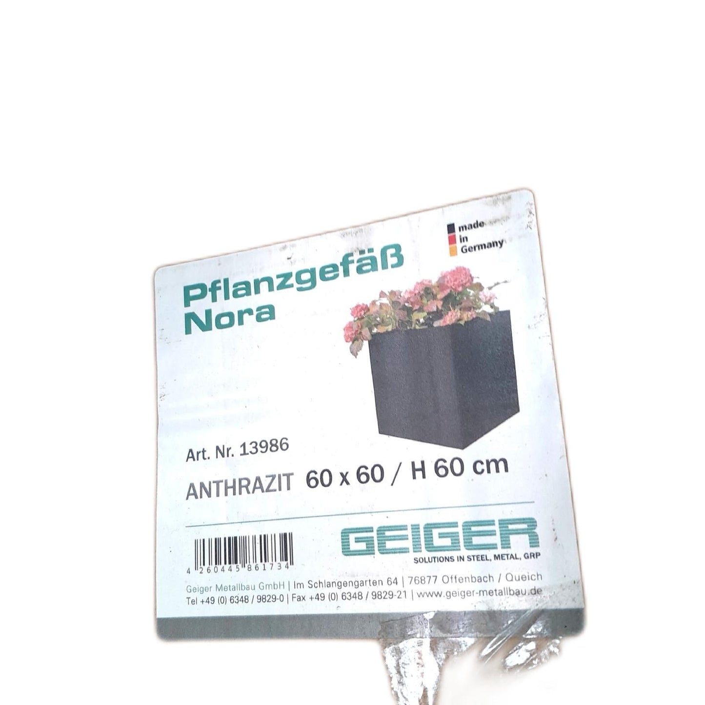 Palatino Pflanzkübel Garten und Balkon Nora Stahl Anthrazit robust langlebig groß