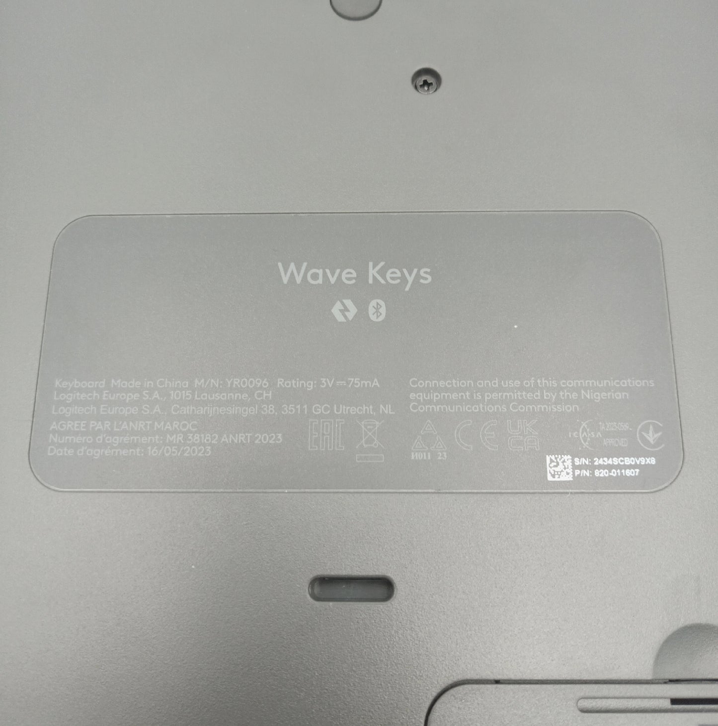 Logitech Tastatur Computerzubehor Wave Keys Kabellose Ergonomische Tastatur Grafit