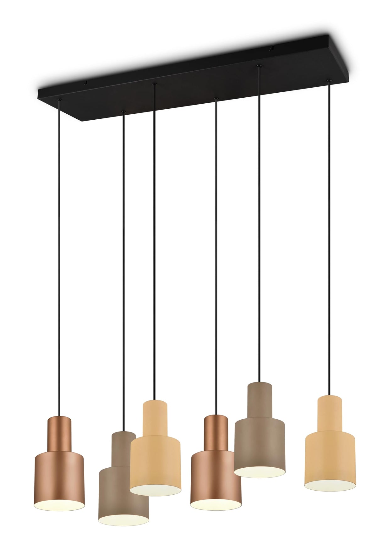 Trio Leuchten Pendelleuchte Agudo 319400617 Metall Schwarz matt Schirm Metall geeignet Wohnraumlicht