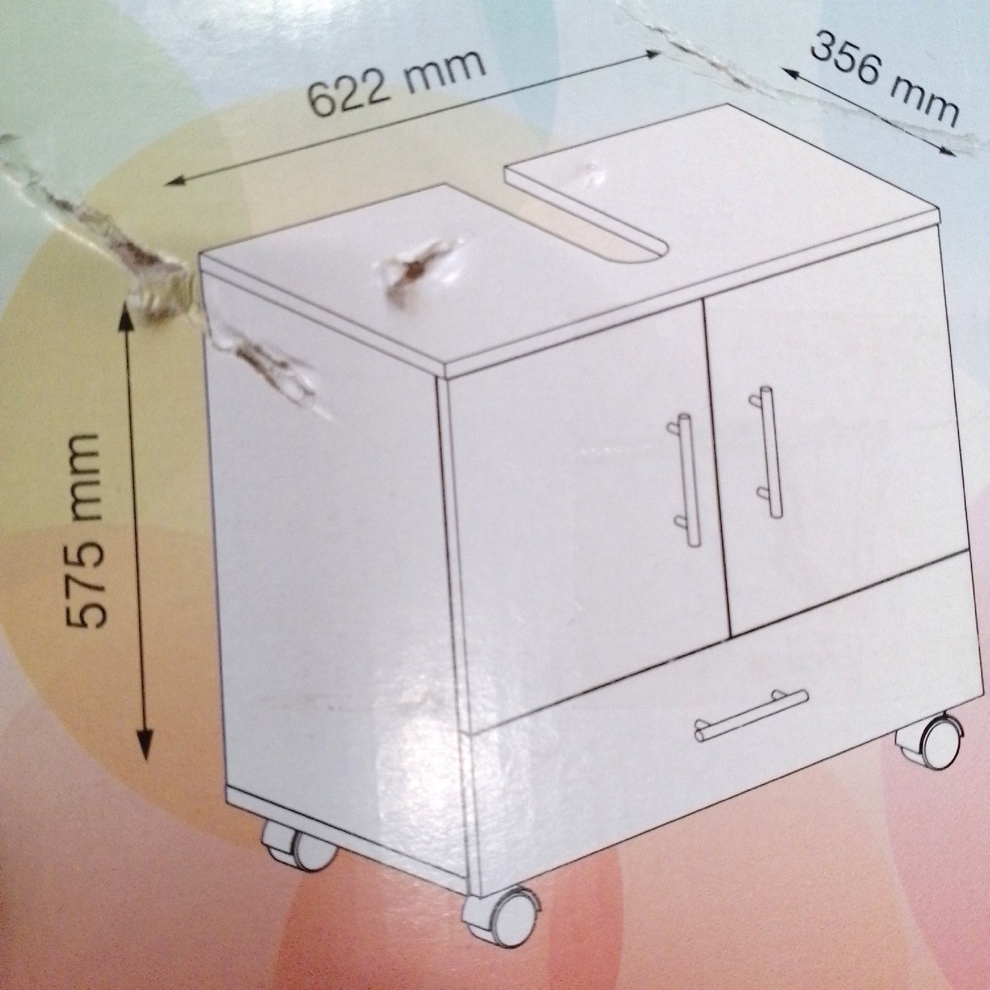 Riva Waschtischunterschrank Badmöbel Möbel System 356 x 622 x 575
