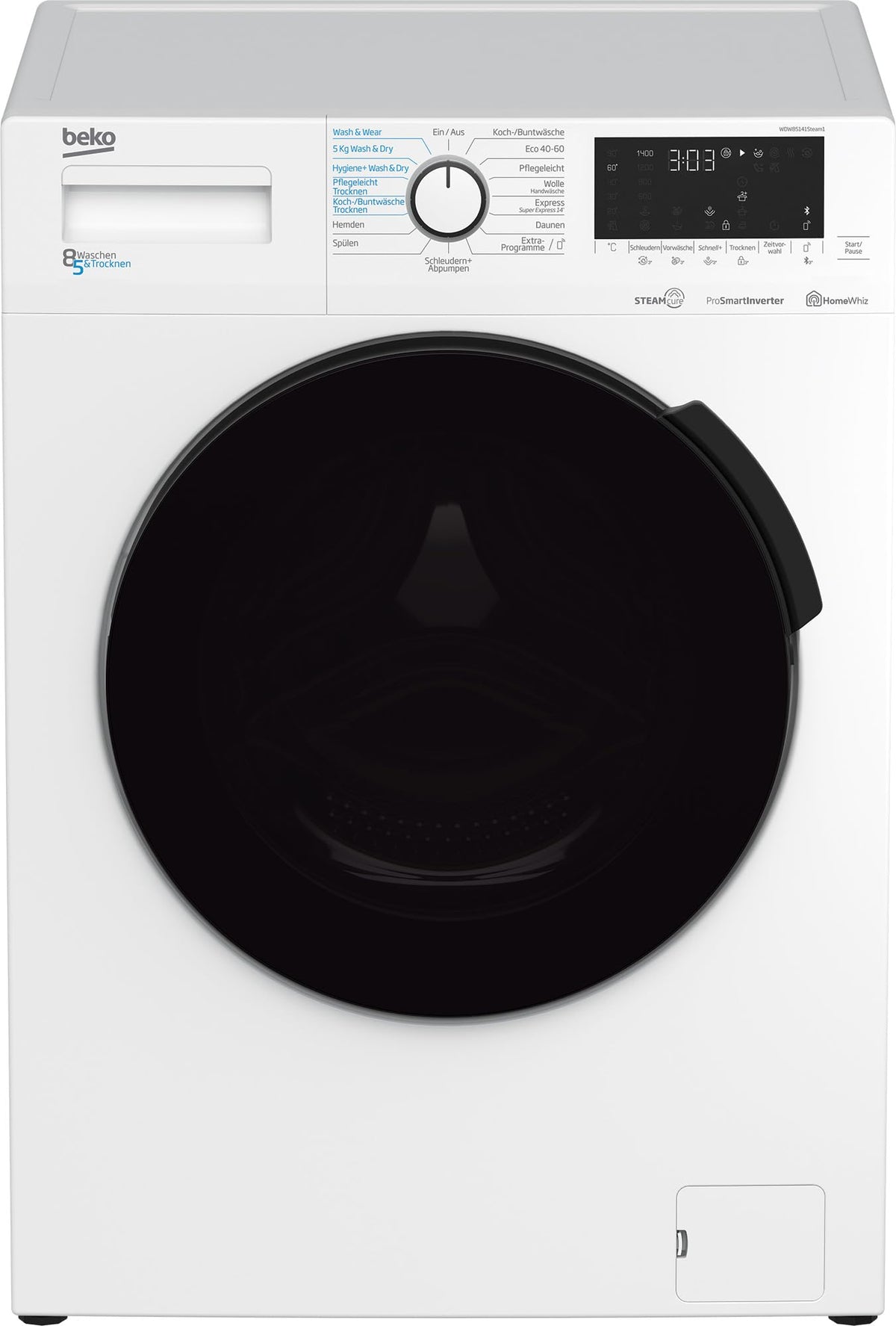 BEKO Waschtrockner WDW85141Steam1, A, 8 kg/5 kg, weiß