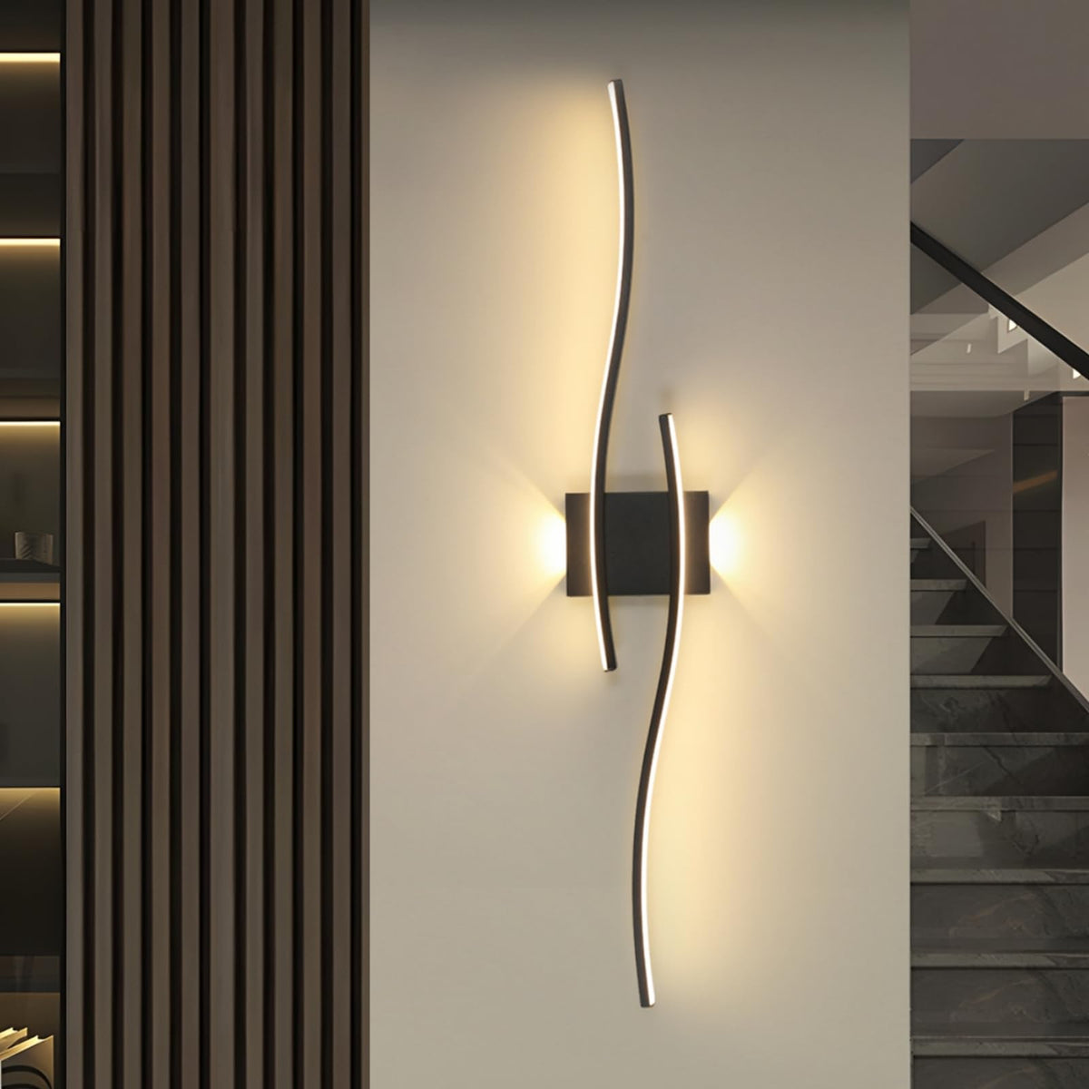 Mckalen Wandlampe LED Beleuchtung Innen 89CM 27W 3037LM