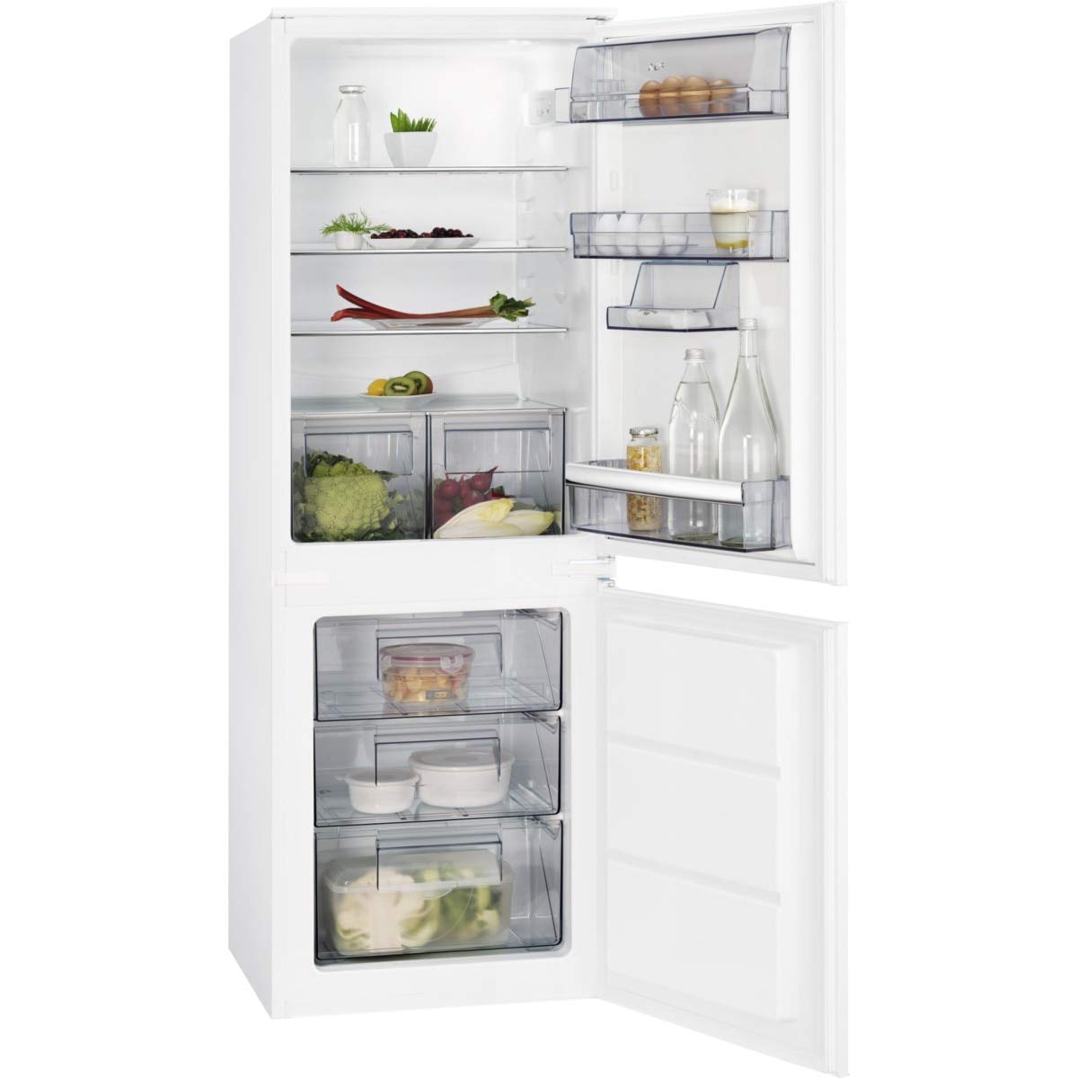 AEG Einbaukühlgefrierkombi SCE616F3LS, 157,2 cm, weiß