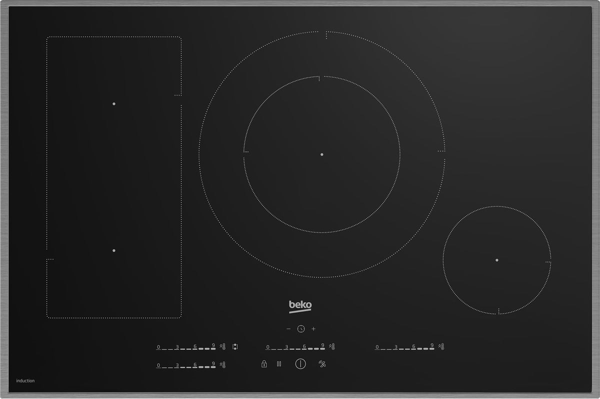 BEKO Induktions-Kochfeld HII 84700 UFTX, 78 cm, edelstahl