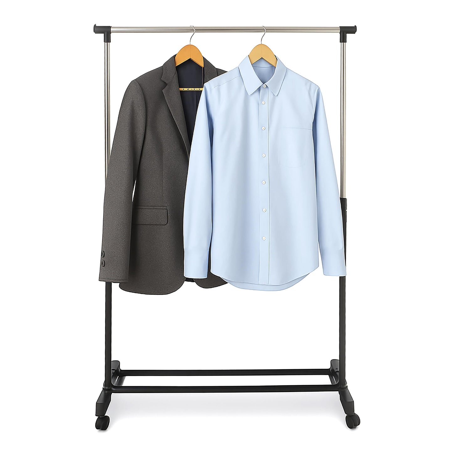 Relaxdays Kleiderständer Garderobe Ablage 90158 cm höhenverstellbar mobil praktisch