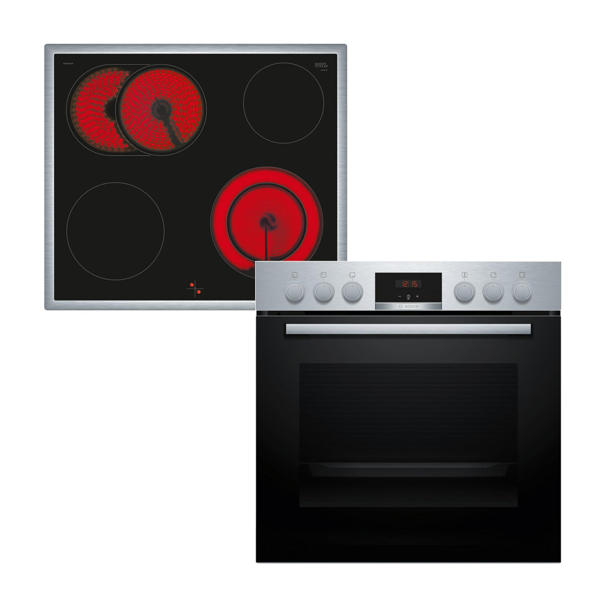 BOSCH Elektro-Herd-Set HND411LS63 60 cm, schwarz