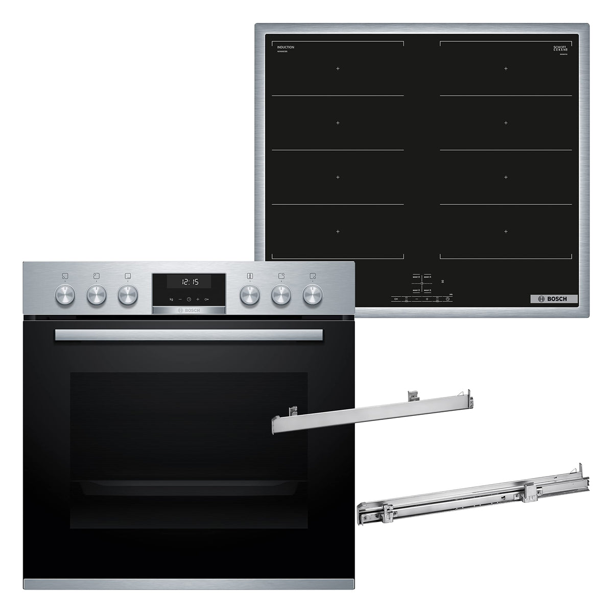 BOSCH Flex-Induktions-Herd-Set HND679OS61, 60cm, edelstahl