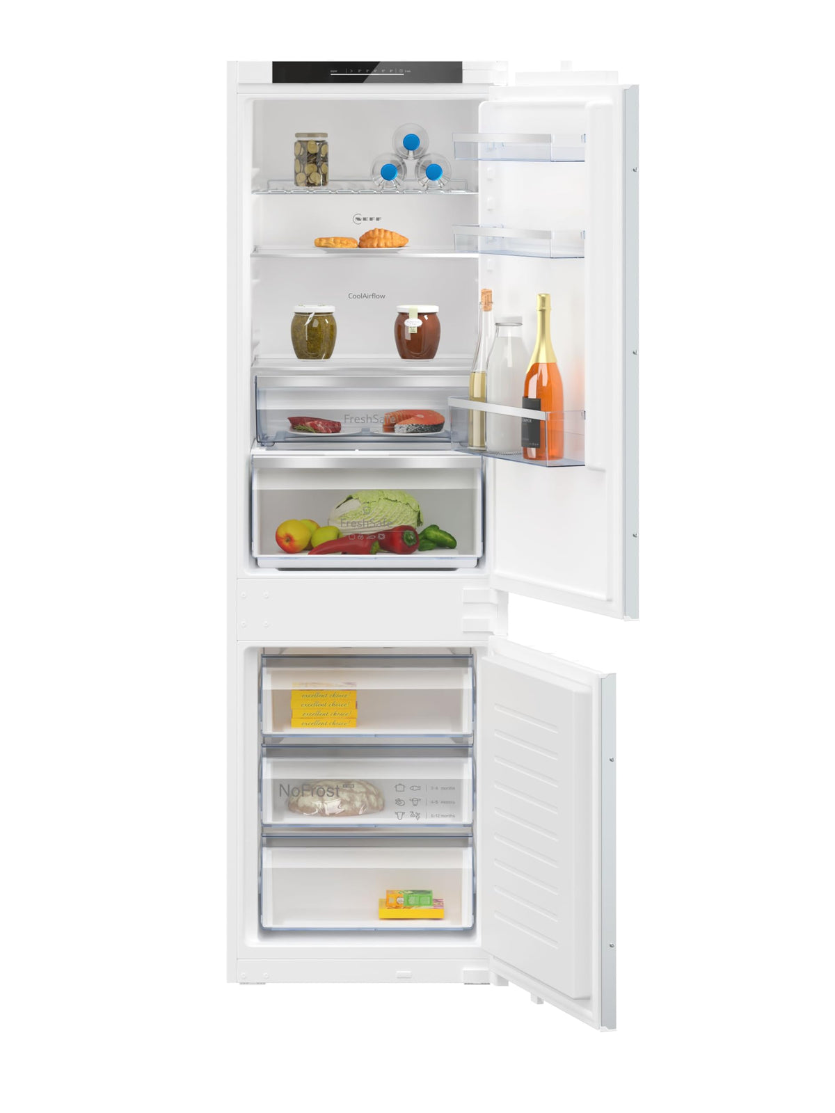 NEFF Einbaukühlgefrierkombi KI7862SE0, 177,2 cm, weiß