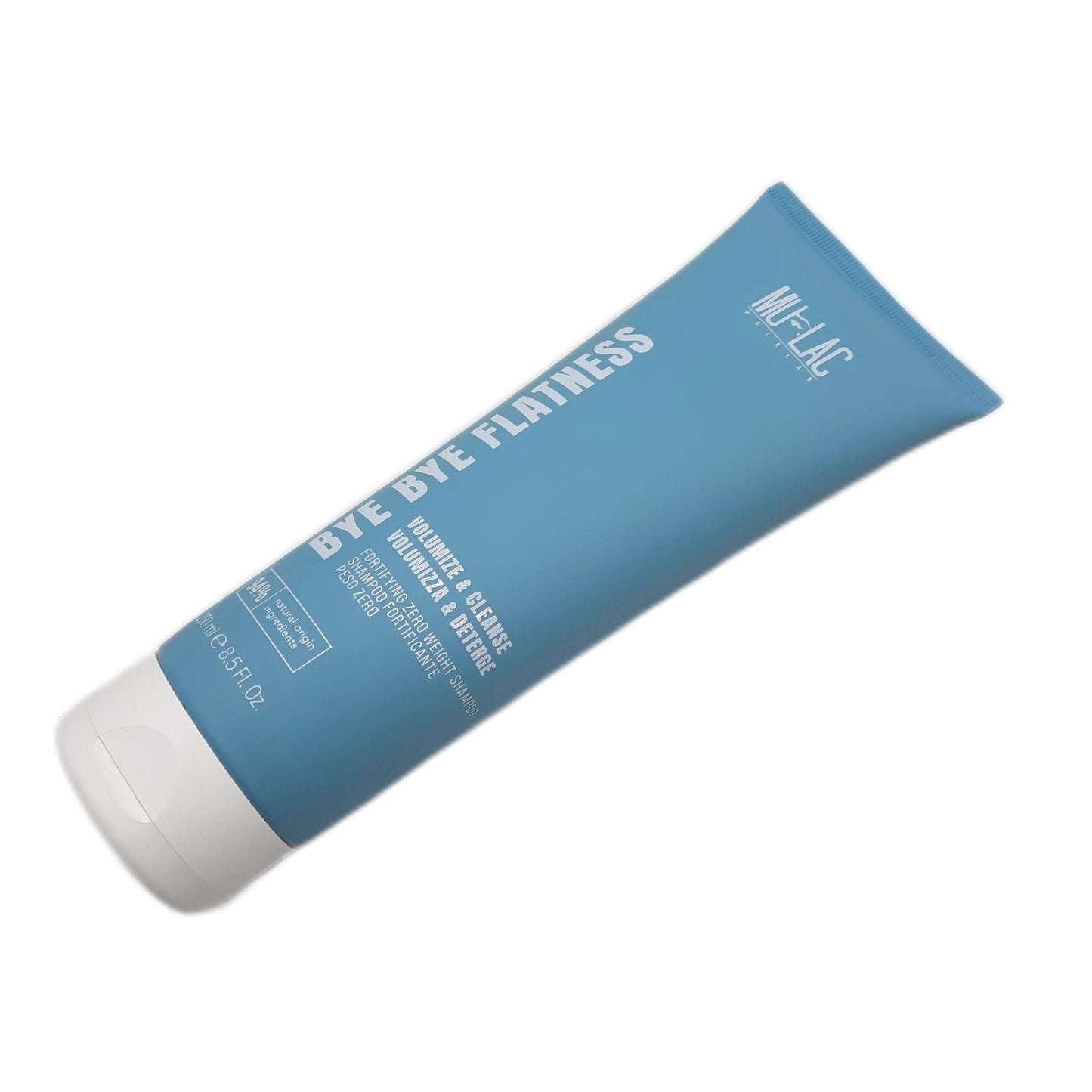 Mulac Shampoo Haarpflege Bye Flatness kräftigendes volumengebendes Shampoo für dünnes Haar