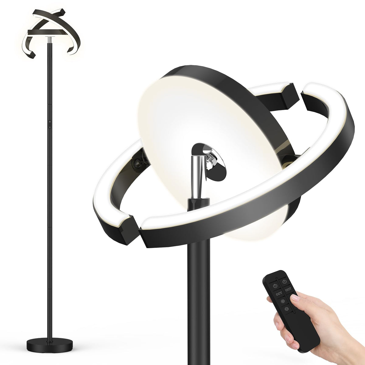 FIMEI Stehlampe Stufenlos Dimmbar mit Farbtemperaturen 3000K bis 6000K LED Licht