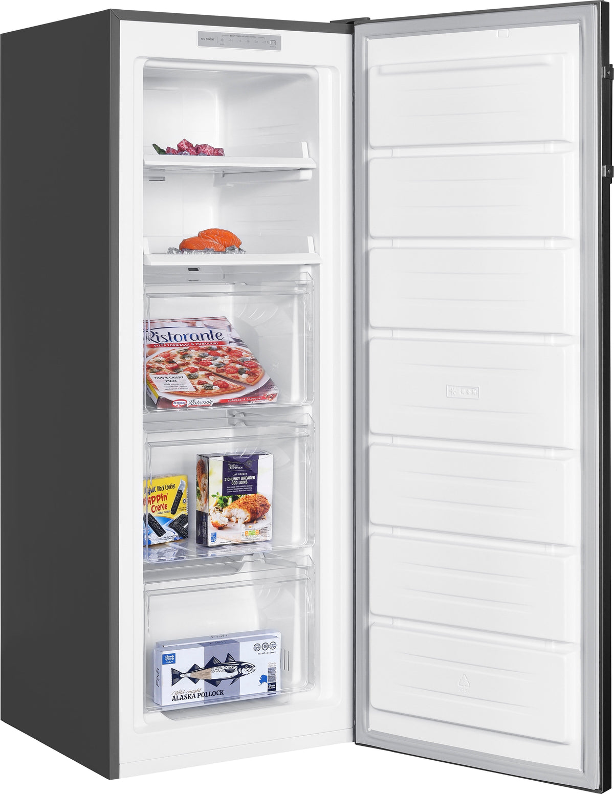 HANSEATIC Gefrierschrank HGS14355CNFI, 143 cm, edelstahl