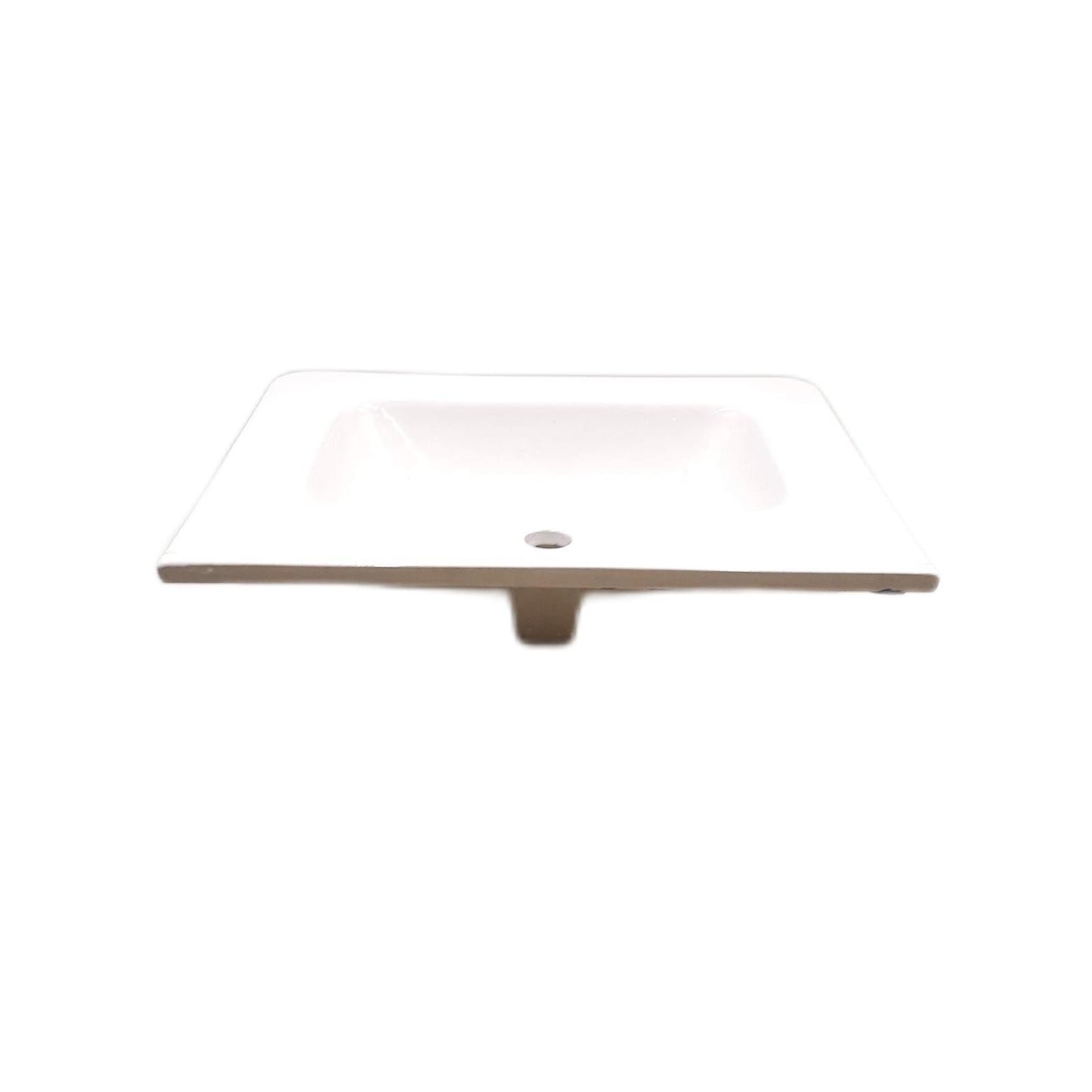 Beauty Einbauwaschbecken Badmöbel Keramik Weiß 46 x 61 cm Elegantes Design für Badezimmer