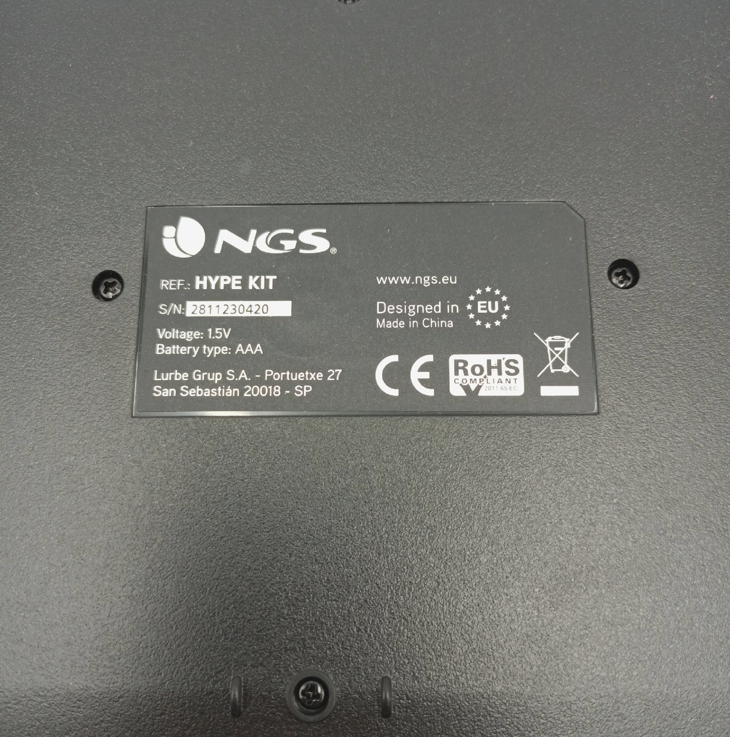 NGS Tastatur und Maus Set Computer Zubehör Hype Kabelloses Multimodus Qwerty
