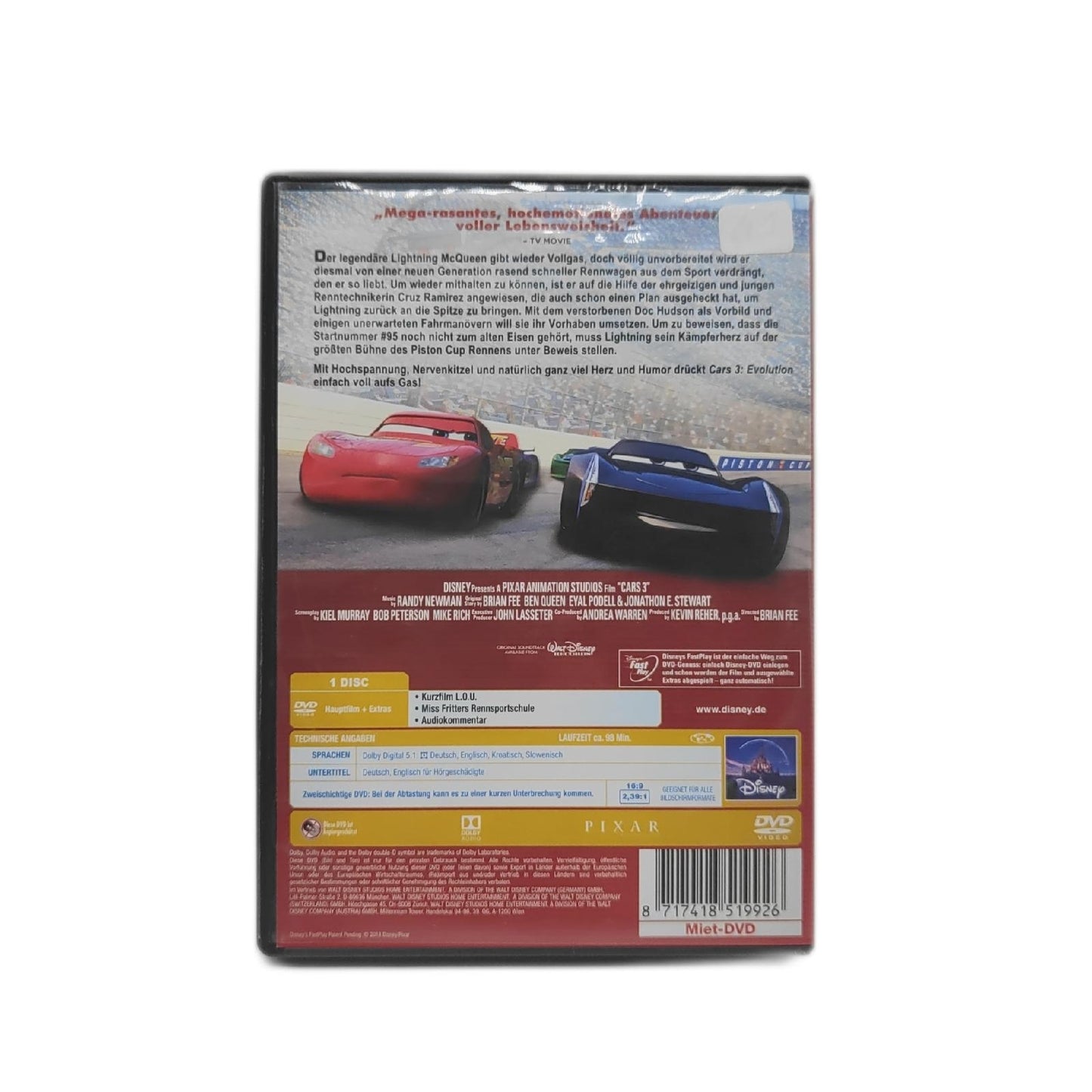 DVD Disney CARS 3 Evolution #K41