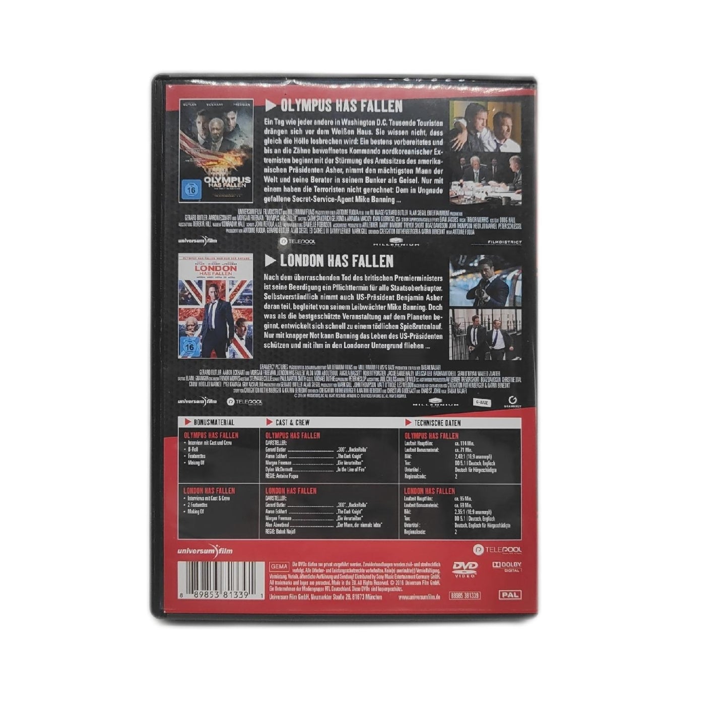 Olympus Has Fallen / London Has Fallen DVD Gerard Butler, Morgan Freeman