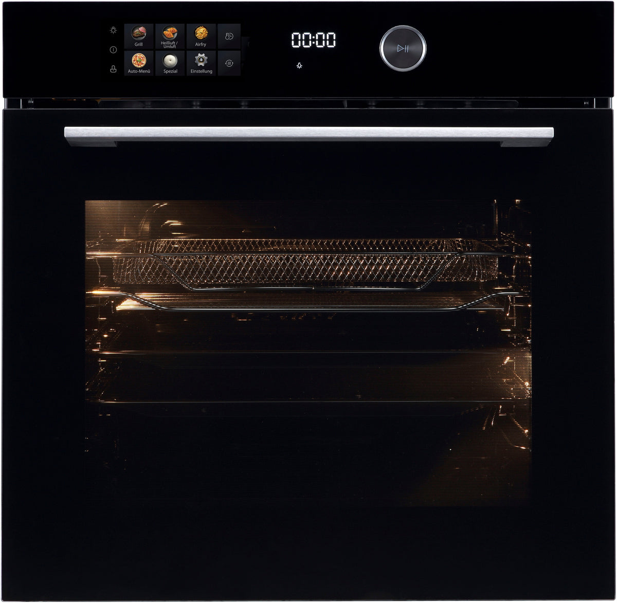 HANSEATIC Einbaubackofen HBO7214FA2, 60 cm, schwarz