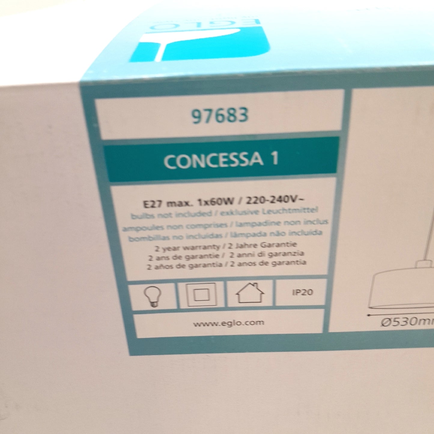 Eglo Pendelleuchte Beleuchtung Concessa 1 Cappuccino modern groß für Wohnbereich