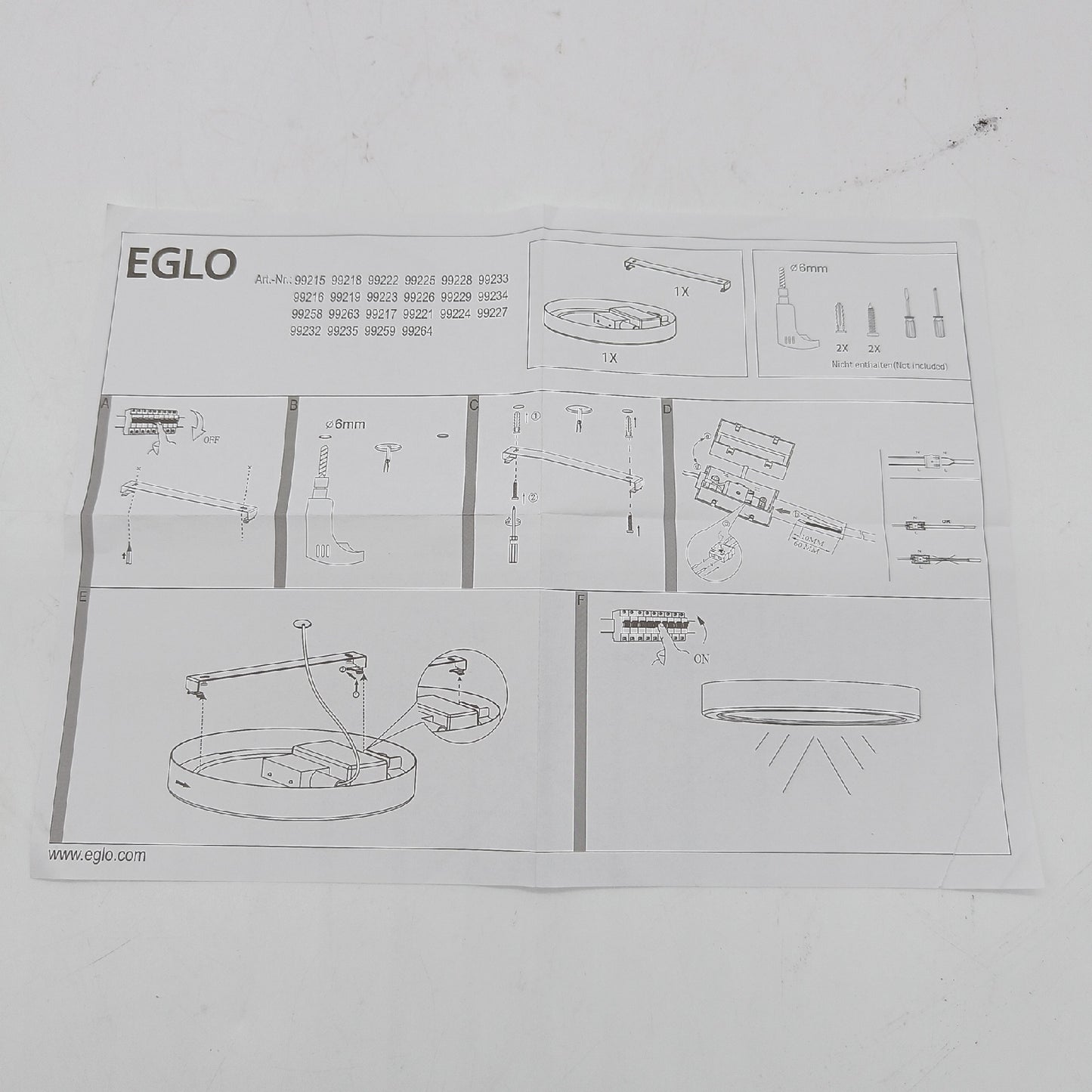 Eglo LED-Deckenleuchte rund Fueva 5 (10,5 W, ø x H: 16 cm x 28 mm, Weiß, --tral