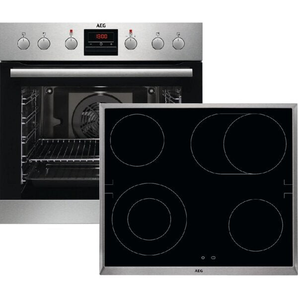 AEG Elektro-Herd-Set EPS33102ZM 949 723 900, 59,4 cm, edelstahl