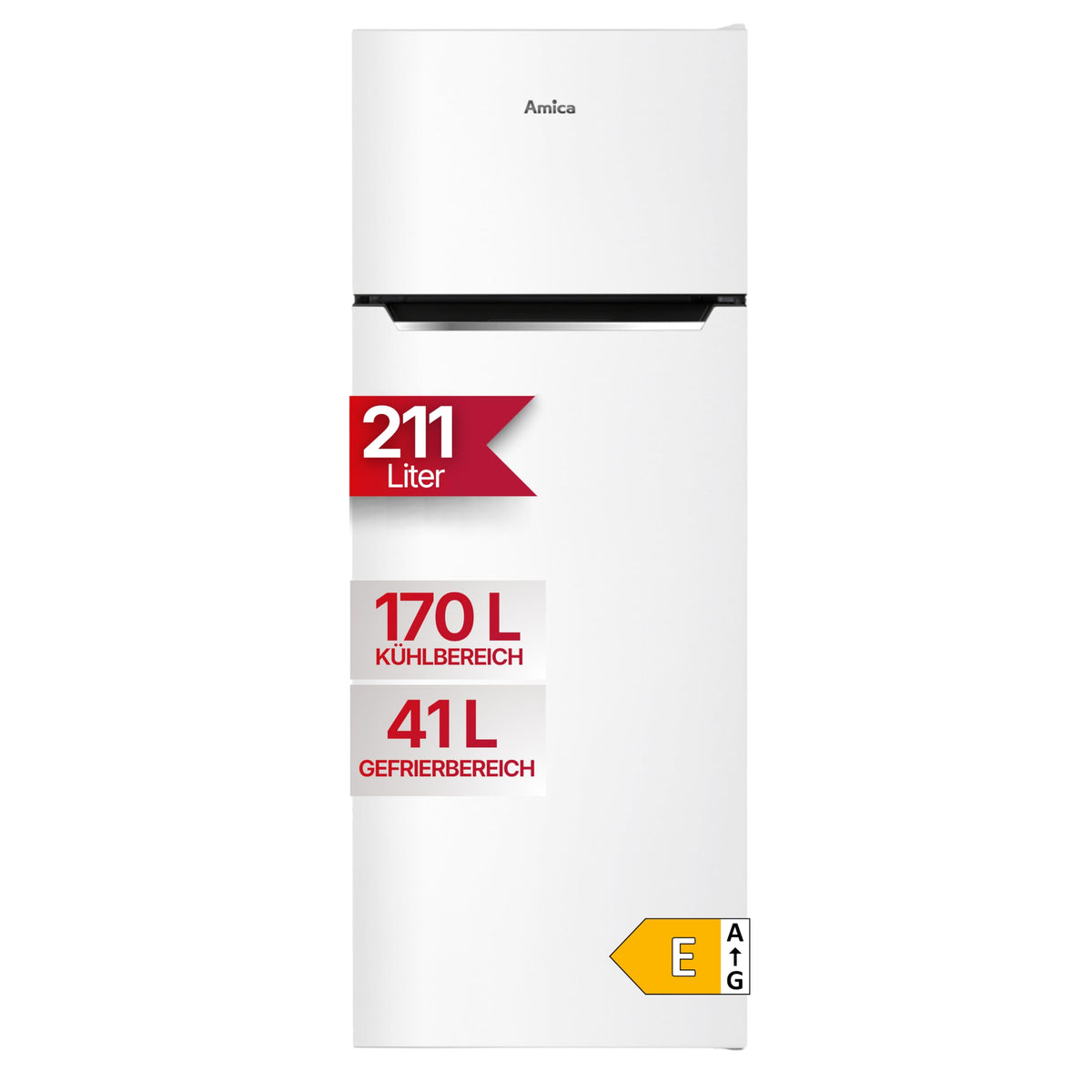 AMICA Top Freezer DT374160W, 144 cm, weiß