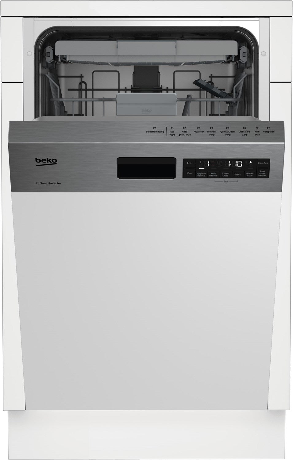BEKO teilintegr. Geschirrspüler BDSS28040XQ 7686101635 45 cm, edelstahl