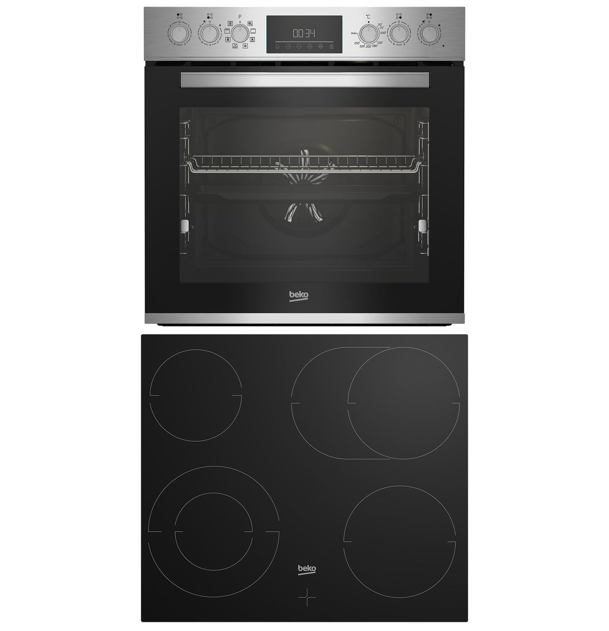 BEKO Elektro-Herd-Set BBUM12328X, 59,4 cm, edelstahl